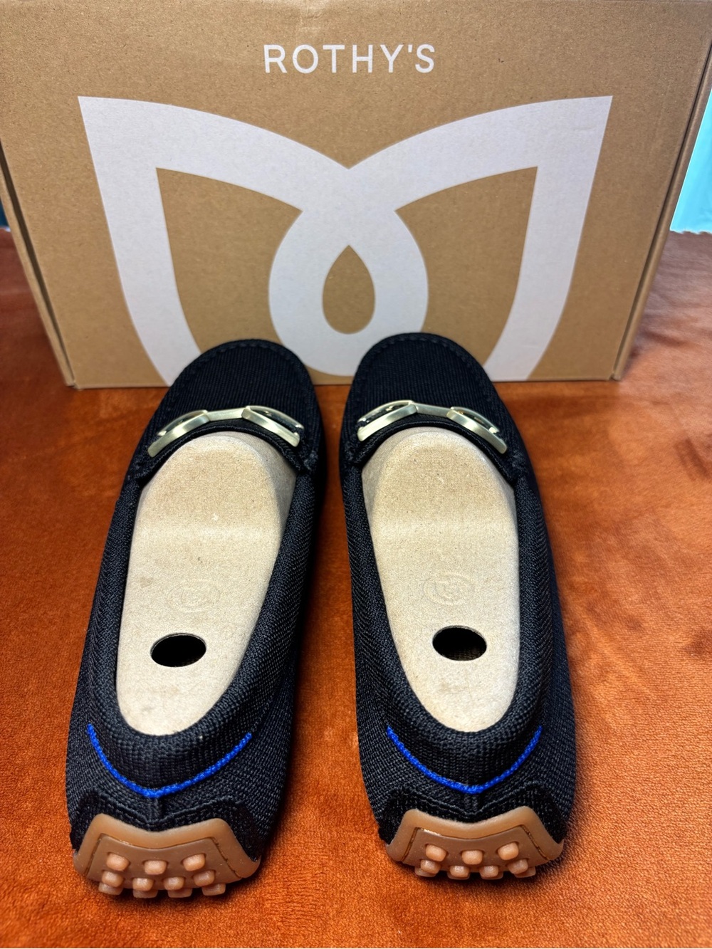 Rothy's Black Knit Women's Loafers with Bridle Bit - Picture 3 of 7